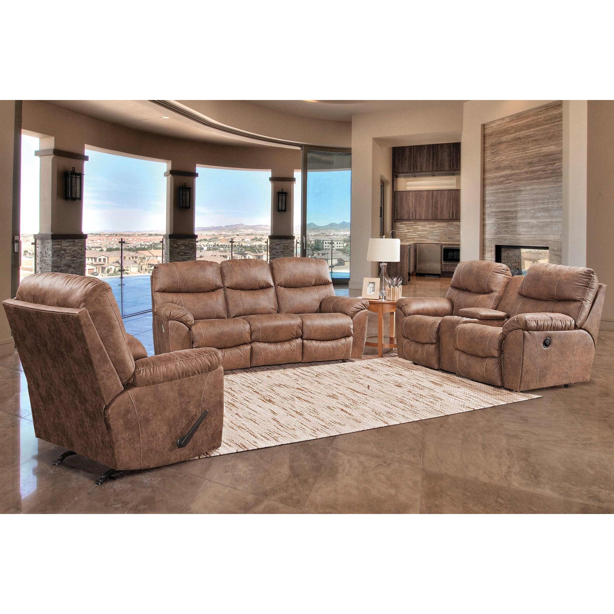 Manual reclining sofa hotsell and loveseat set
